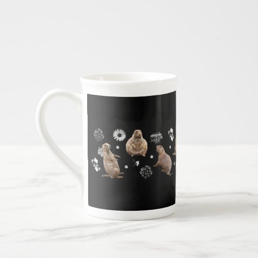 Prairiehond Feest Mug Porselein Kop (Links)