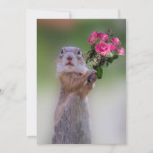 Prairiehond met rozen bruidsmeisje kaart (Voorkant)