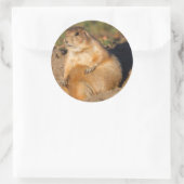 prairiehond ronde sticker (Tas)
