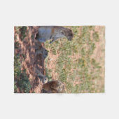 Prairiehondenfamilie Fleece Deken (Voorkant (Horizontaal))