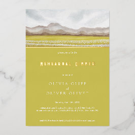 Prairies in Bloom Rehearsal Dinner Folie Uitnodiging