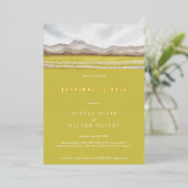 Prairies in Bloom Rehearsal Dinner Folie Uitnodiging (Staand Voorkant)