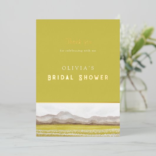 Prairies in Bloom Vrijgezellenfeest - Hartelijk da Folie Uitnodiging (Staand Voorkant)