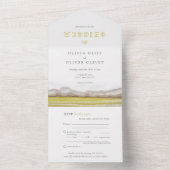 Prairies in het Bloom Wedding All In One Uitnodiging (Binnen)