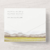 Prairies in het Bloom Wedding All In One Uitnodiging (Achterkant)