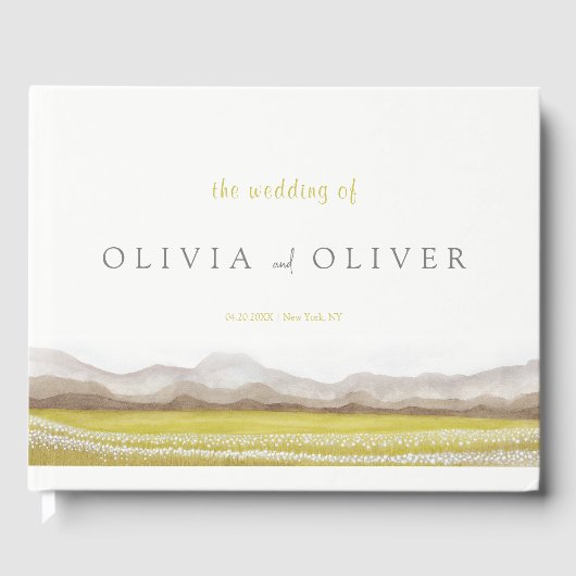 Prairies in het Bloom Wedding Guest Book Gastenboek (Voorkant)