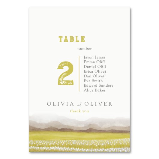 Prairies in het Bloom Wedding Kaart (Achterkant)