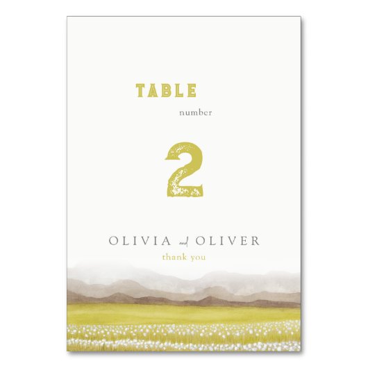 Prairies in het Bloom Wedding Kaart (Voorkant)