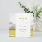 Prairies in het Bloom Wedding Kaart (Staand voorkant)