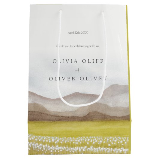 Prairies in het Bloom Wedding Medium Cadeauzakje (Achterkant)