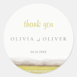 Prairies in het Bloom Wedding Ronde Sticker