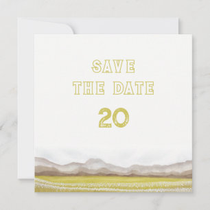 Prairies in het Bloom Wedding Save the Date Kaart