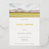 Prairies in het Vrijgezellenfeest Bloom Folie Uitnodiging (Voorkant)