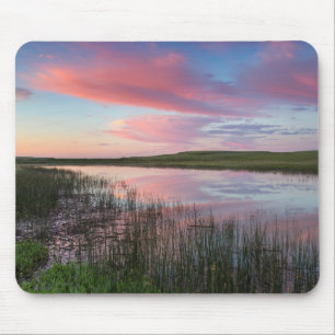 Prairievijver Weerspiegelt Wolken van Prachtige Zo Muismat