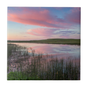 Prairievijver Weerspiegelt Wolken van Prachtige Zo Tegeltje