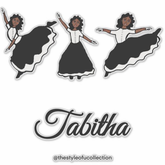 Praise Dancer BW #1 Sticker (Voorkant)