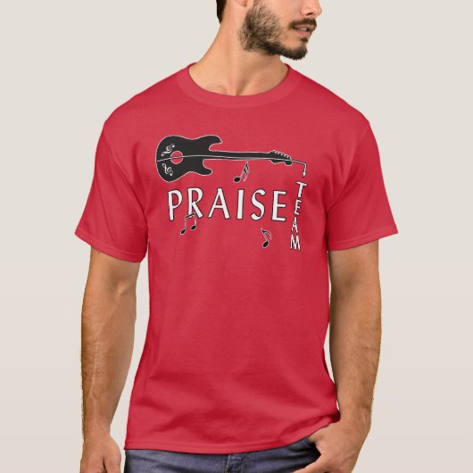 PRAISE TEAM T-SHIRT - GUITAR - CHRISTELIJK (Voorkant)