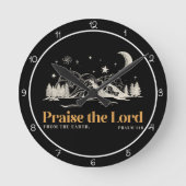 Praise the Lord From The Earth Art Ronde Klok (Voorkant)