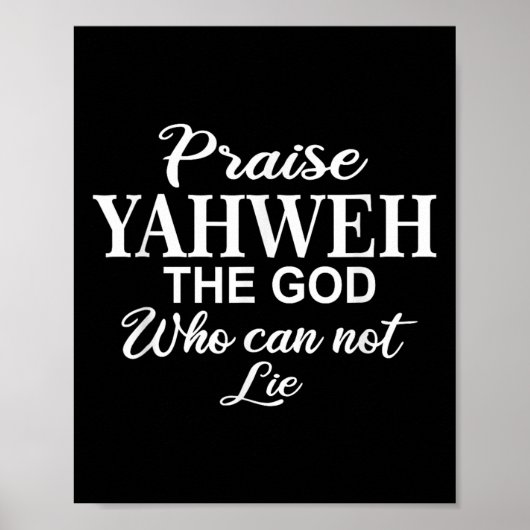 Praise Yahweh The God_ Christian Motivation Insrat Poster (Voorkant)