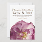 Praitiful Roos foto bruiloft Kaart (Voorkant)