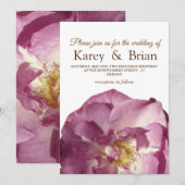 Praitiful Roos foto bruiloft Kaart (Voorkant / Achterkant)