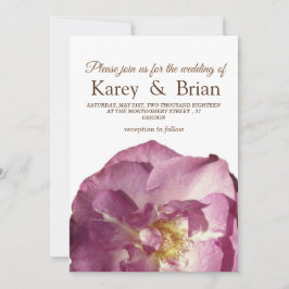 Praitiful Roos foto bruiloft Kaart