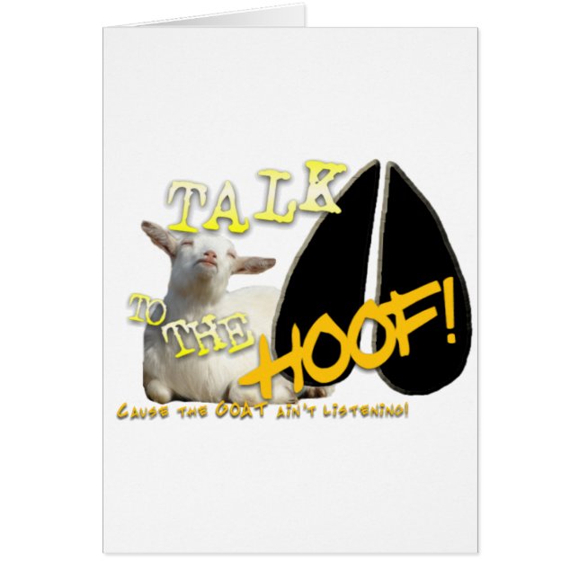 PRAK NAAR HET HOOF! FUNNY GOAT GEZEGDE (Voorkant)