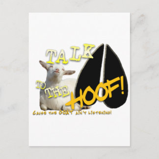 PRAK NAAR HET HOOF! FUNNY GOAT GEZEGDE BRIEFKAART