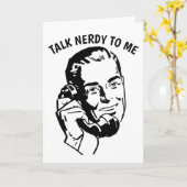PRAK NERDY NAAR ME, RETRO MAN Wenskaarten Kaart (Gele Bloem)