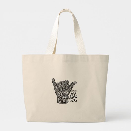 Praktijk Aloha Grote Tote Bag (Achterkant)