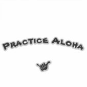 Praktijk Aloha Sticker (Voorkant)