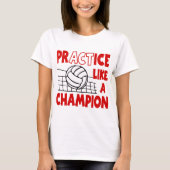Praktijk als een Champion, rood T-shirt (Voorkant)