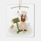 "Praktijk behoudt perfecte Beethovengeleider" Keramisch Ornament (Links)