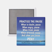PRAKTIJK DE PAUZE BEELD Christelijk Inspirerend Magneet (Voorkant / Achterkant)