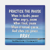 PRAKTIJK DE PAUZE BEELD Christelijk Inspirerend Magneet (Voorkant)