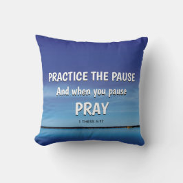 PRAKTIJK DE PAUZE Blue Peaceful Inspirerend Kussen