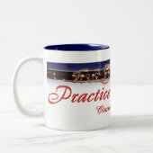 Praktijk en hoop met Blauwe Lining Tweekleurige Koffiemok (Links)