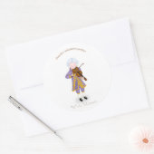 Praktijk handhaaft perfect (Violin) Ronde Sticker (Envelop)
