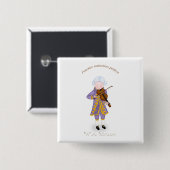 Praktijk handhaaft perfect (Violin) Vierkante Button 5,1 Cm (Voorkant /achterkant)