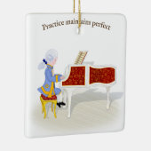 "Praktijk handhaaft perfecte Mozart die Piano spee Keramisch Ornament (Rechts)