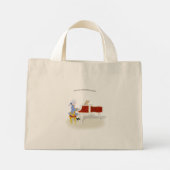 "Praktijk handhaaft perfecte Mozart die Piano spee Mini Tote Bag (Achterkant)