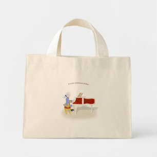 "Praktijk handhaaft perfecte Mozart die Piano spee Mini Tote Bag