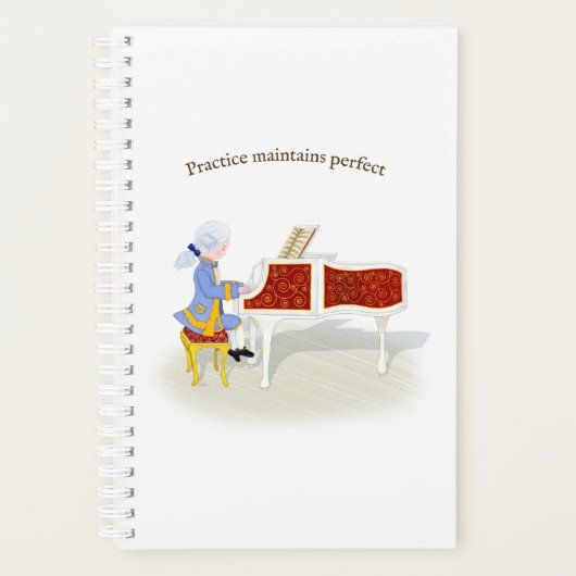 "Praktijk handhaaft perfecte Mozart die Piano spee Planner (Voorkant)