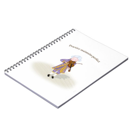 Praktijk handhaaft perfecte Mozart die Violin spee Notitieboek (Linkerzijde)