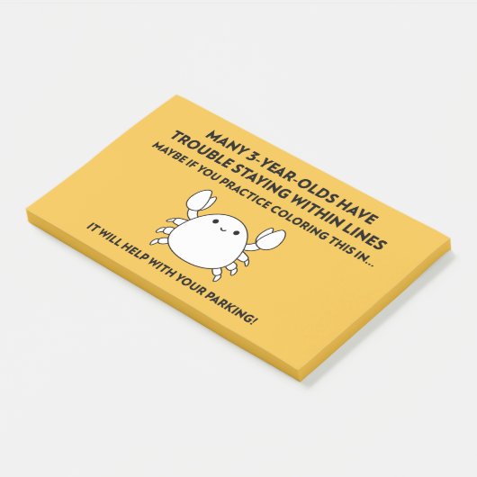 Praktijk Kleuren Bad Parking Crab Post-it® Notes (Schuin)