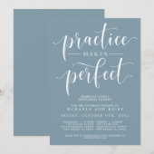 Praktijk maakt perfecte bruiloft-repetitie kaart (Voorkant / Achterkant)