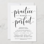 Praktijk maakt perfecte bruiloft-repetitie kaart (Voorkant)