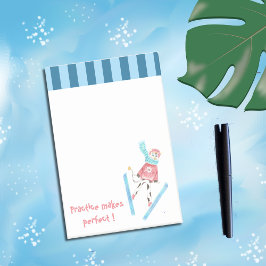 Praktijk maakt perfecte koe voor skischoenen carto post-it® notes