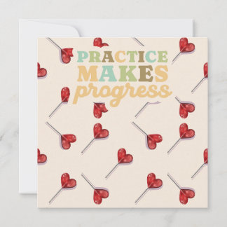 Praktijk Maakt Vooruitgang Glossy Poster Bedankkaart