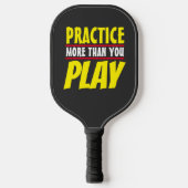 Praktijk meer | Motivatie term rode typografie Pickleball Paddle (Voorkant)